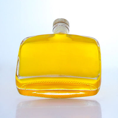 Industriële drank 300 ml Unieke ronde schouder Super flint glazen fles met kurk