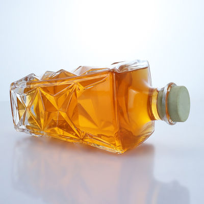 Uniek ontwerp 800 ml glazen fles voor bier Gin Rum Champagne Brandy Whisky Clear Flint