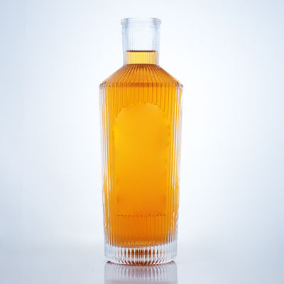 700 ml uniek ontworpen flint glas fles voor gin rum champagne brandy whisky drank