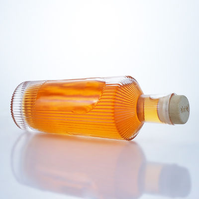 700 ml uniek ontworpen flint glas fles voor gin rum champagne brandy whisky drank