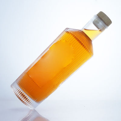 700 ml uniek ontworpen flint glas fles voor gin rum champagne brandy whisky drank