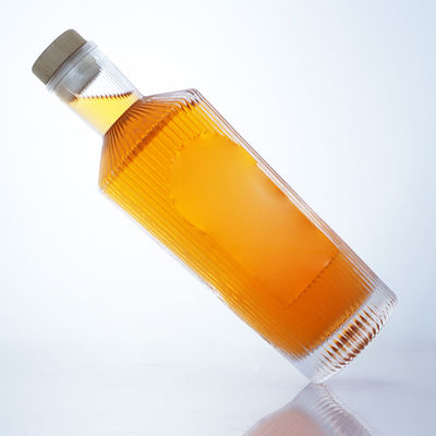 700 ml uniek ontworpen flint glas fles voor gin rum champagne brandy whisky drank
