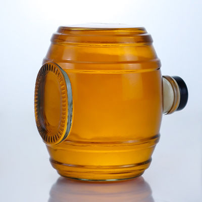 Decale oppervlakte handhaving Duidelijke flint glasfles voor gin rum champagne brandy whisky drank 750 ml