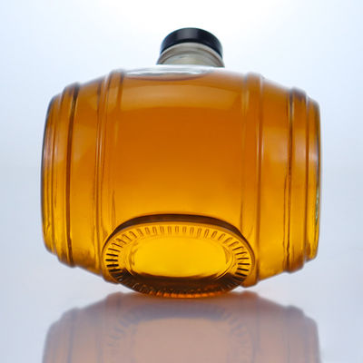 Decale oppervlakte handhaving Duidelijke flint glasfles voor gin rum champagne brandy whisky drank 750 ml