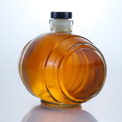 Decale oppervlakte handhaving Duidelijke flint glasfles voor gin rum champagne brandy whisky drank 750 ml