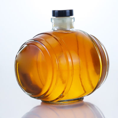 Decale oppervlakte handhaving Duidelijke flint glasfles voor gin rum champagne brandy whisky drank 750 ml