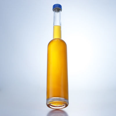 Doorzichtige flint glas kraag 500 ml lange nek fles voor gin rum champagne brandy whisky