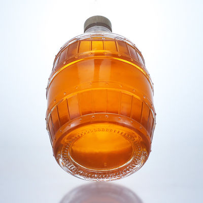 Duidelijke flintglasfles voor gin rum champagne brandy whisky uniek ontwerp