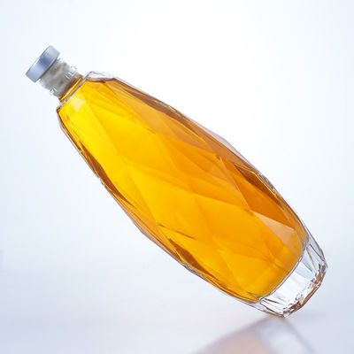 Uniek ontwerp helder glasfles voor Tequila Gin Rum Champagne Brandy Whisky 750 ml