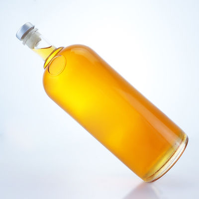 Tequila Vodka Rum Whisky Liquor Glasfles met kurk 1000 ml Hoogsteen cilindersvorm