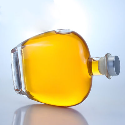 Doorzichtige ronde glasfles voor gin rum champagne brandy whisky 700 ml