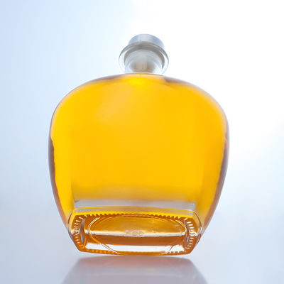 Doorzichtige ronde glasfles voor gin rum champagne brandy whisky 700 ml