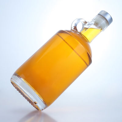 Duidelijk flintglas 750 ml uniek ontwerp ronde fles voor gin rum champagne