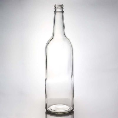 Oppervlakkelijke behandeling Decale glazen fles 1000 ml Ronde vorm Perfect voor Gin Rum Champagne Liquor