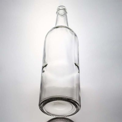 Oppervlakkelijke behandeling Decale glazen fles 1000 ml Ronde vorm Perfect voor Gin Rum Champagne Liquor
