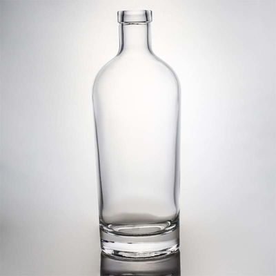 Schroefdeksel 750 ml 1000 ml heldere flint gin rum champagne drank glazen fles met houten kurk