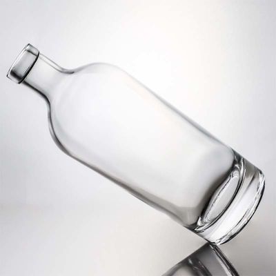 Schroefdeksel 750 ml 1000 ml heldere flint gin rum champagne drank glazen fles met houten kurk