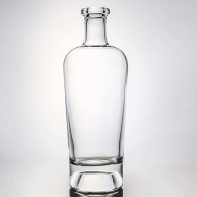 Gepersonaliseerd logo 700 ml 1000 ml Clear Flint Gin Rum Champagne Liquor Glasfles met kurk