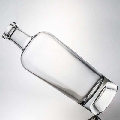 Gepersonaliseerd logo 700 ml 1000 ml Clear Flint Gin Rum Champagne Liquor Glasfles met kurk