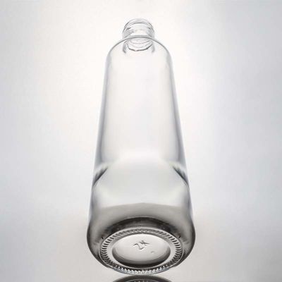 Op maat gemaakte Super Flint Ronde Doorzichtige Glasfles voor Gin Rum Vodka Whisky 580ml 1000ml