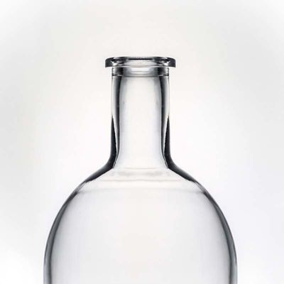 Whisky 750 ml 800 ml 1000 ml Duidelijke flint zware basis glasfles met houten kurk