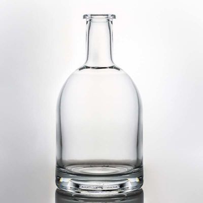 Whisky 750 ml 800 ml 1000 ml Duidelijke flint zware basis glasfles met houten kurk