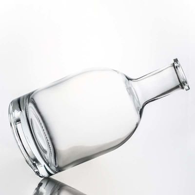 Whisky 750 ml 800 ml 1000 ml Duidelijke flint zware basis glasfles met houten kurk