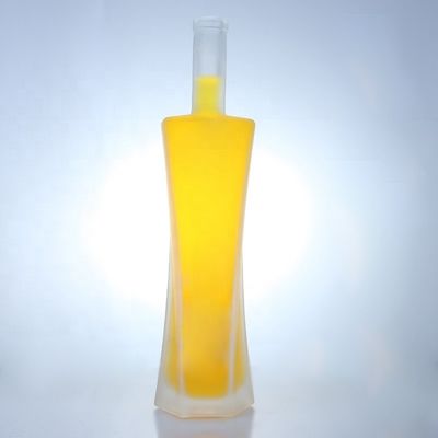 750 ml heldere vodka whisky glazen flessen met kurk voor dranken opslag kraag materiaal