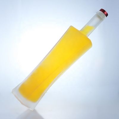 750 ml heldere vodka whisky glazen flessen met kurk voor dranken opslag kraag materiaal