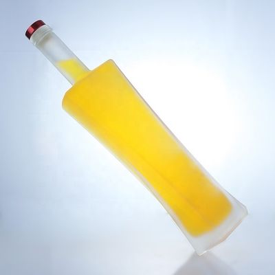 750 ml heldere vodka whisky glazen flessen met kurk voor dranken opslag kraag materiaal