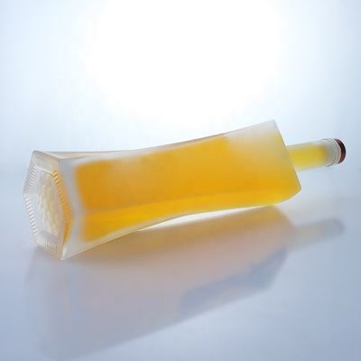 750 ml heldere vodka whisky glazen flessen met kurk voor dranken opslag kraag materiaal