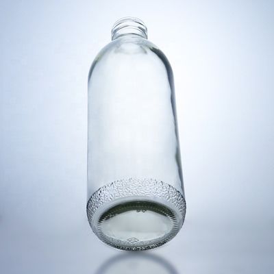 Duidelijke glazen flessen van 1020 ml met schroefkap en unieke vorm