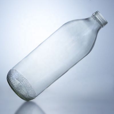Duidelijke glazen flessen van 1020 ml met schroefkap en unieke vorm