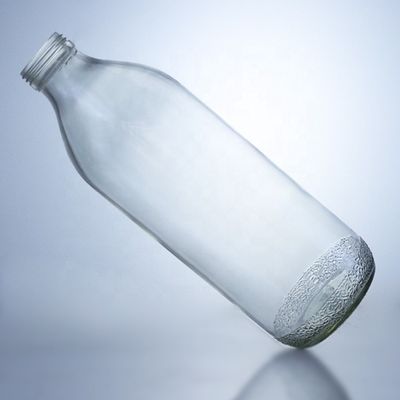 Duidelijke glazen flessen van 1020 ml met schroefkap en unieke vorm
