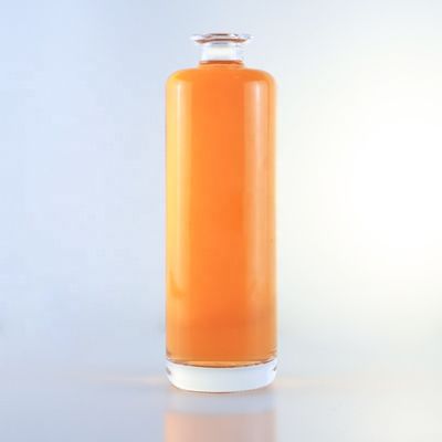 750 ml unieke ronde flintglasfles met aangepast logo en kurk