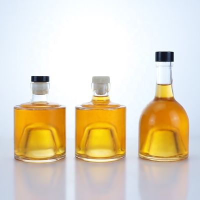 Elegant 500 ml 750 ml 1000 ml Flint Glass Spirit Fles voor Whisky Vodka Champagne Tequila