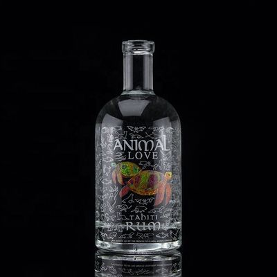 Flint Glass 2022 Design Duidelijke glazen fles voor gin whisky rum tequila brandy