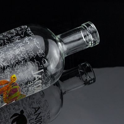 Flint Glass 2022 Design Duidelijke glazen fles voor gin whisky rum tequila brandy