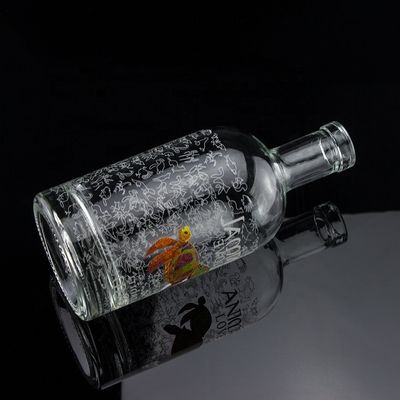 Flint Glass 2022 Design Duidelijke glazen fles voor gin whisky rum tequila brandy
