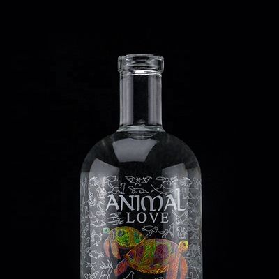 Flint Glass 2022 Design Duidelijke glazen fles voor gin whisky rum tequila brandy