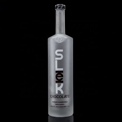 Corkverzegelingstype 750 ml 1000 ml Frosted Decal Clear Flint Glass Flas for Gin Rum Champagne Tequila Whisky Customized Logo
