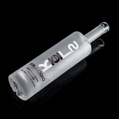 Corkverzegelingstype 750 ml 1000 ml Frosted Decal Clear Flint Glass Flas for Gin Rum Champagne Tequila Whisky Customized Logo