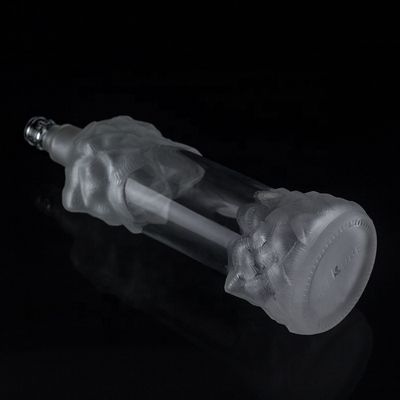 500 ml, 700 ml, 750 ml doorzichtige flintglasfles voor Champagne Gin Rum Uniek ontwerp