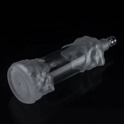 500 ml, 700 ml, 750 ml doorzichtige flintglasfles voor Champagne Gin Rum Uniek ontwerp