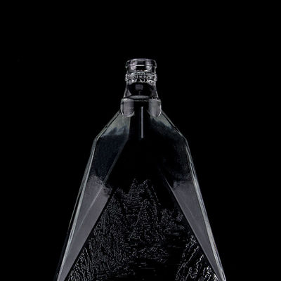 Dikbodem helder flintglasfles voor gin whisky rum tequila en brandy 2022 ontwerp