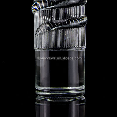 Luxe glazen fles 750 ml 1000 ml heldere flint gin rum champagne tequila whisky fles met kurk