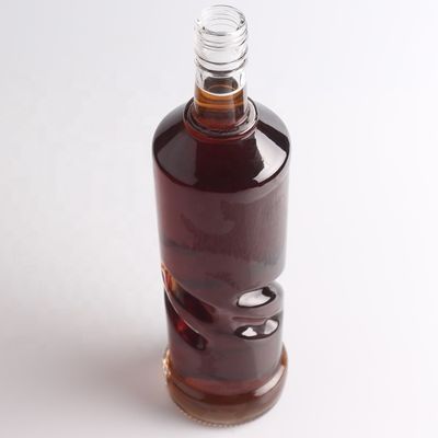 2022 Dikke bodem Gekleurde glazen fles Helder steensteen voor gin Whisky Rum Tequila Brandy