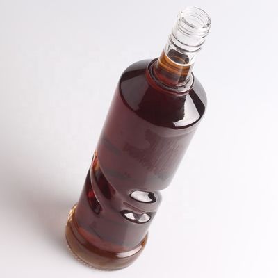 2022 Dikke bodem Gekleurde glazen fles Helder steensteen voor gin Whisky Rum Tequila Brandy