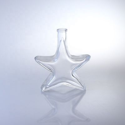 Speciaal gevormde Whisky Vodka en Brandy Glasfles met Cork Top Finish gemaakt van glas