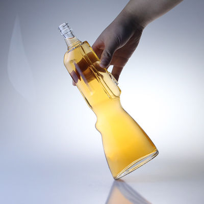 500 ml Whisky Glasfles Gun Shape Open Mold 700 ml Vodka Fles voor de drankenindustrie